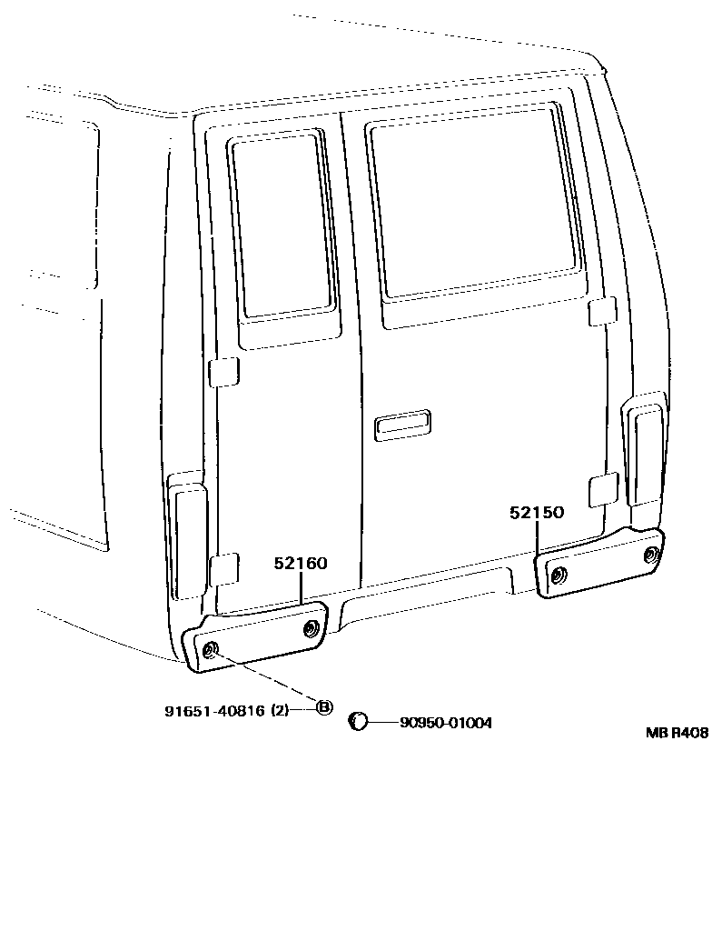 5253 — REAR BUMPER & BUMPER STAY