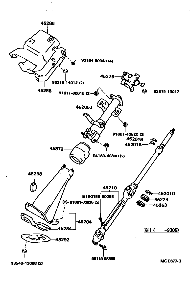 4501 — STEERING COLUMN & SHAFT