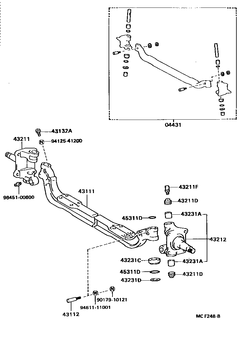 4802 — FRONT AXLE ARM & STEERING KNUCKLE