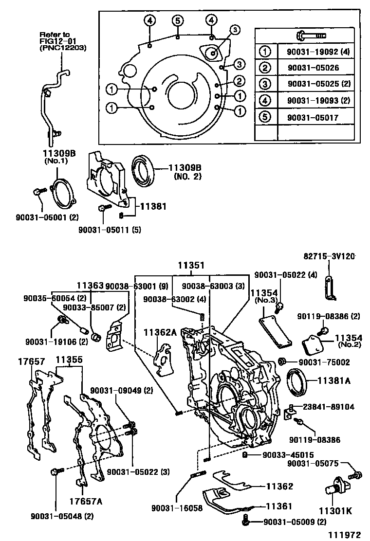 1106 — TIMING GEAR COVER & REAR END PLATE