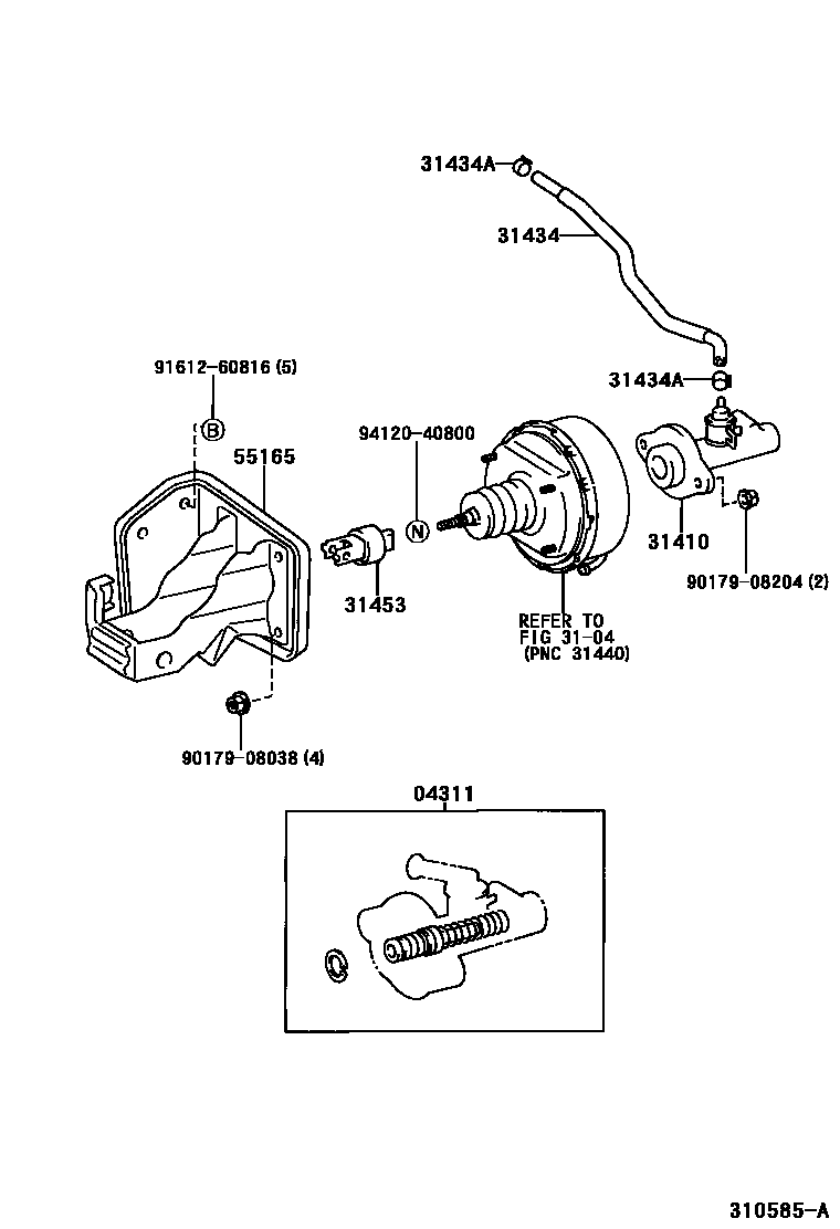 3103 — CLUTCH MASTER CYLINDER