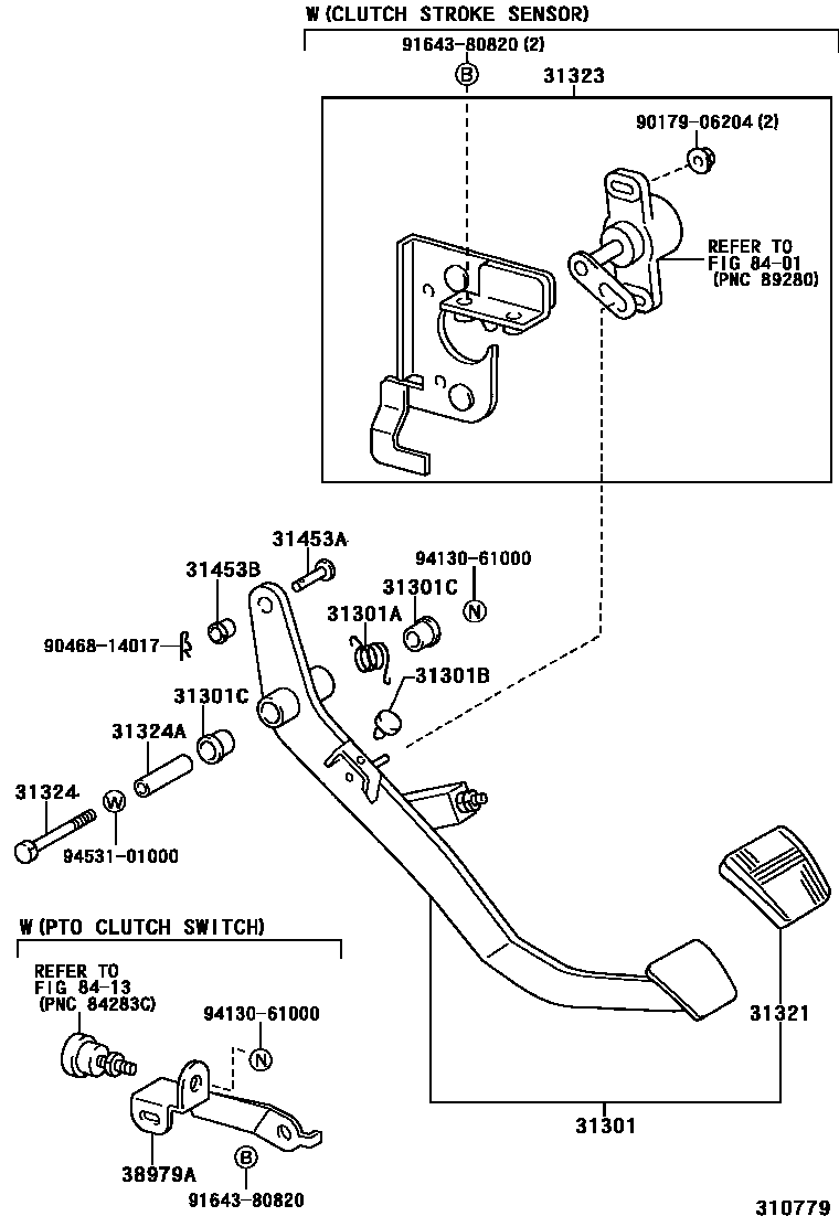3102 — CLUTCH PEDAL & FLEXIBLE HOSE