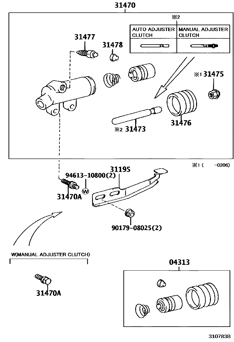 3105 — CLUTCH RELEASE CYLINDER