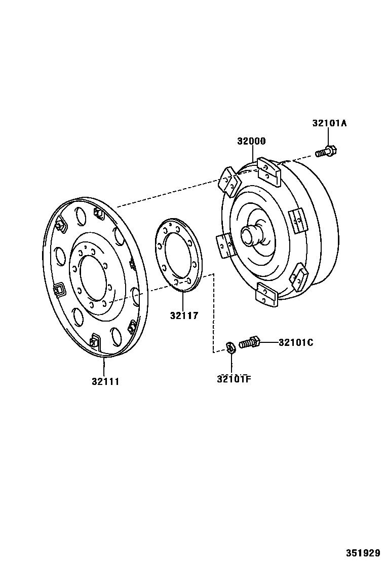 3502 — TORQUE CONVERTER, FRONT OIL PUMP & CHAIN (ATM)