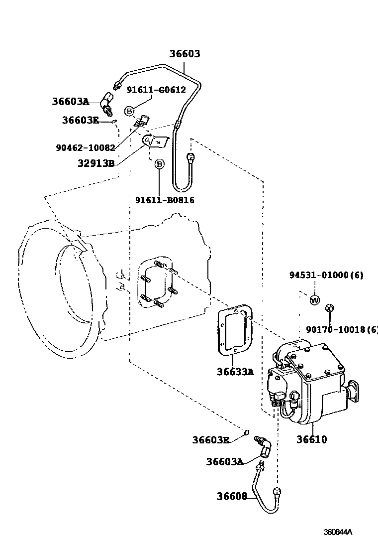 3602 — POWER TAKE-OFF CASE & GEAR