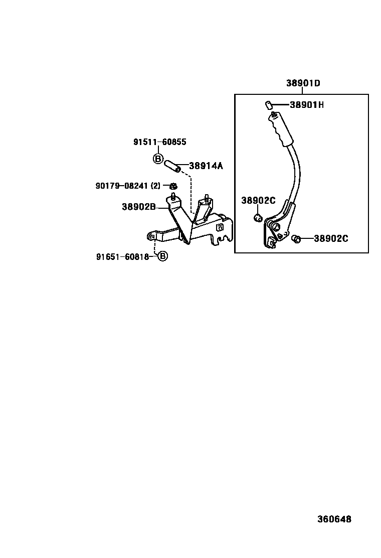 3605 — POWER TAKE-OFF LEVER & LINK