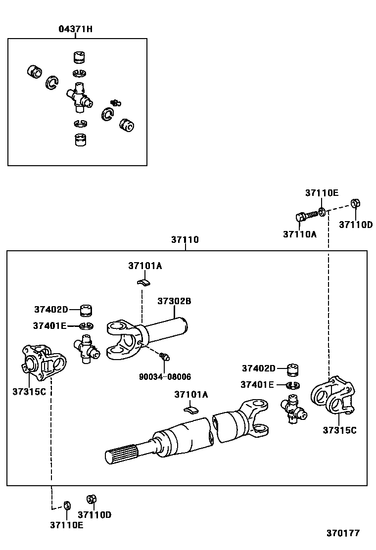 3701 — PROPELLER SHAFT & UNIVERSAL JOINT