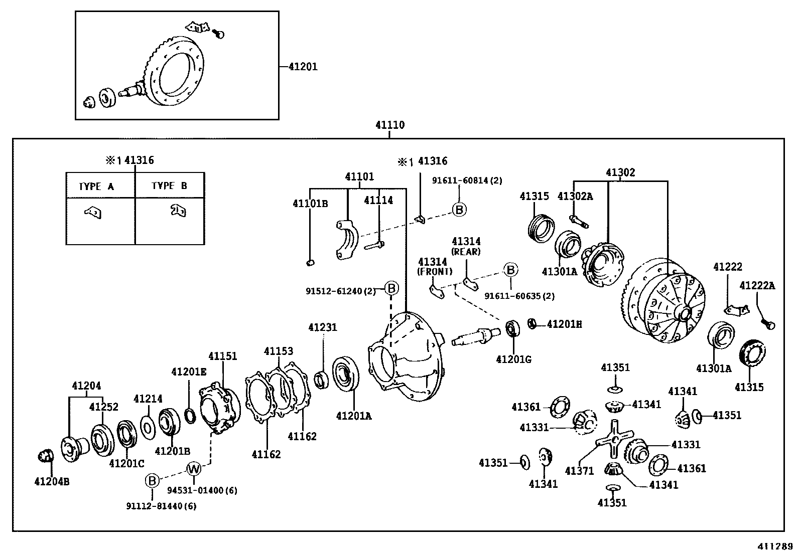 4101 — REAR AXLE HOUSING & DIFFERENTIAL