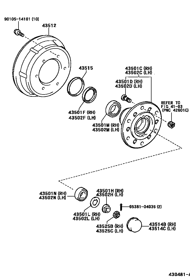 4303 — FRONT AXLE HUB