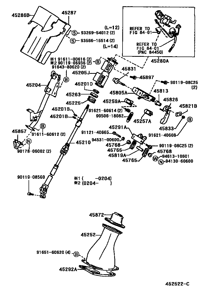 4501 — STEERING COLUMN & SHAFT