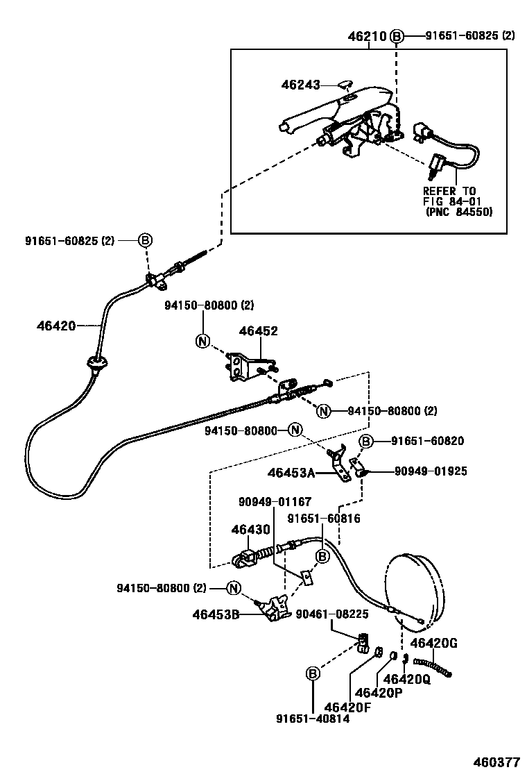 4601 — PARKING BRAKE & CABLE