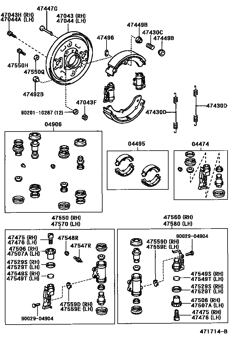 4706 — REAR DRUM BRAKE WHEEL CYLINDER & BACKING PLATE