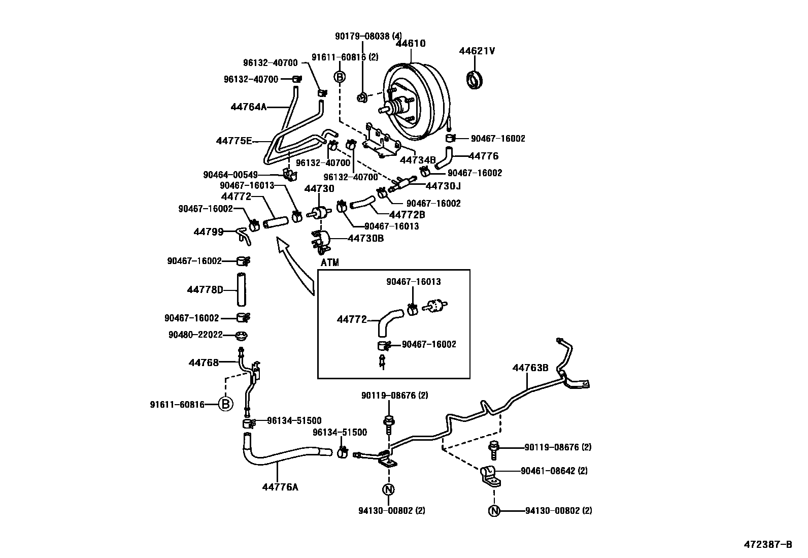4703 — BRAKE BOOSTER & VACUUM TUBE