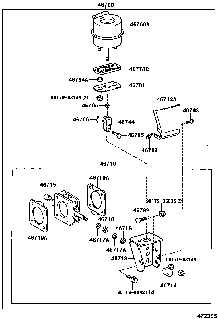 4711 — EXHAUST BRAKE ASSEMBLY & VACUUM CYLINDER