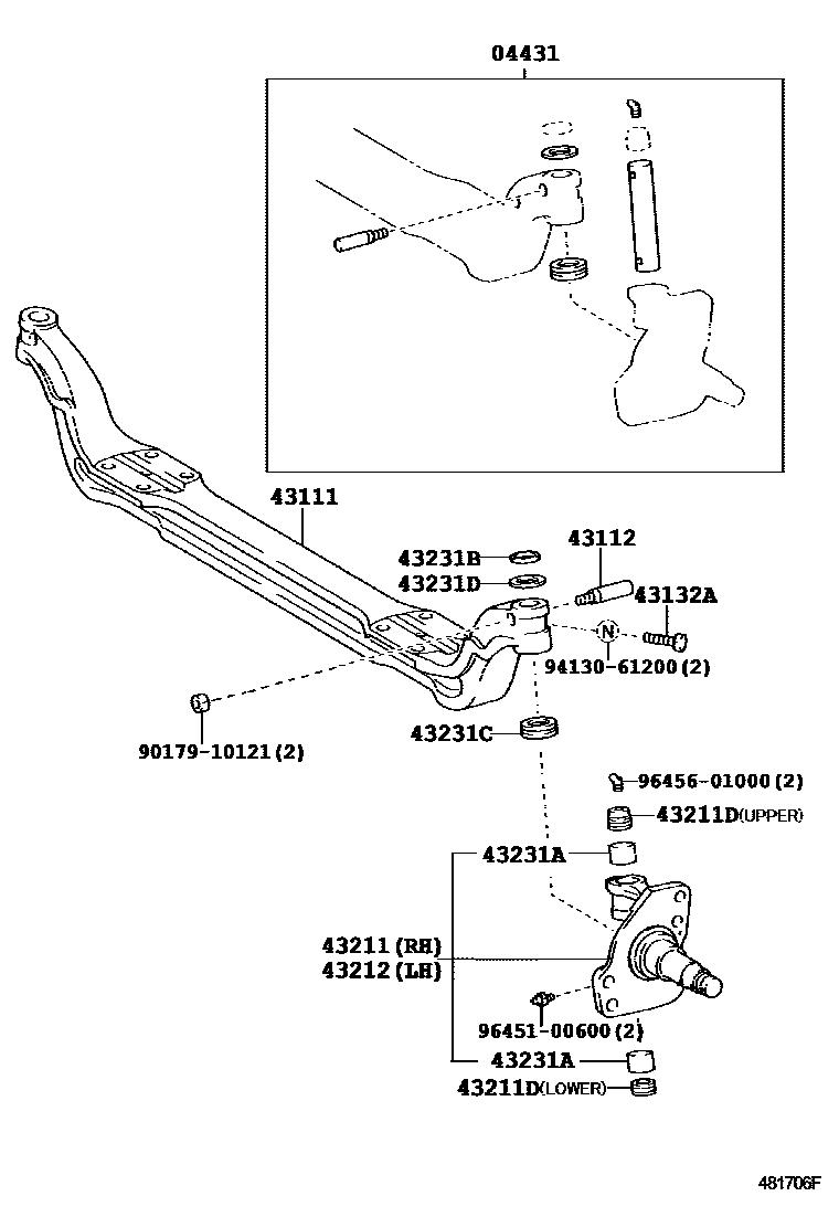 4802 — FRONT AXLE ARM & STEERING KNUCKLE
