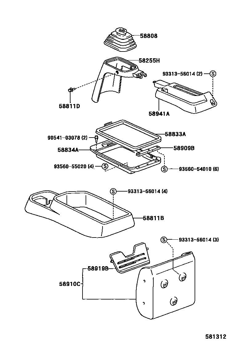 5855 — CONSOLE BOX & BRACKET