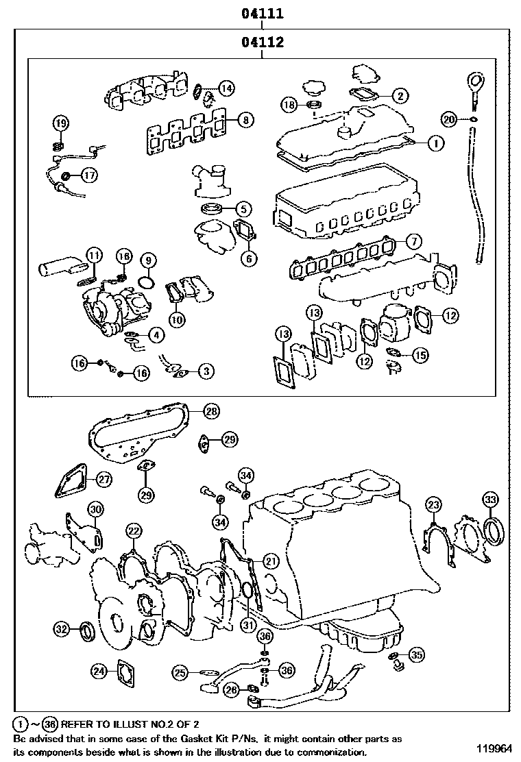 1103 — ENGINE OVERHAUL GASKET KIT