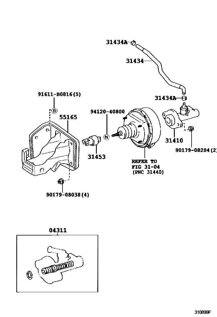 3103 — CLUTCH MASTER CYLINDER