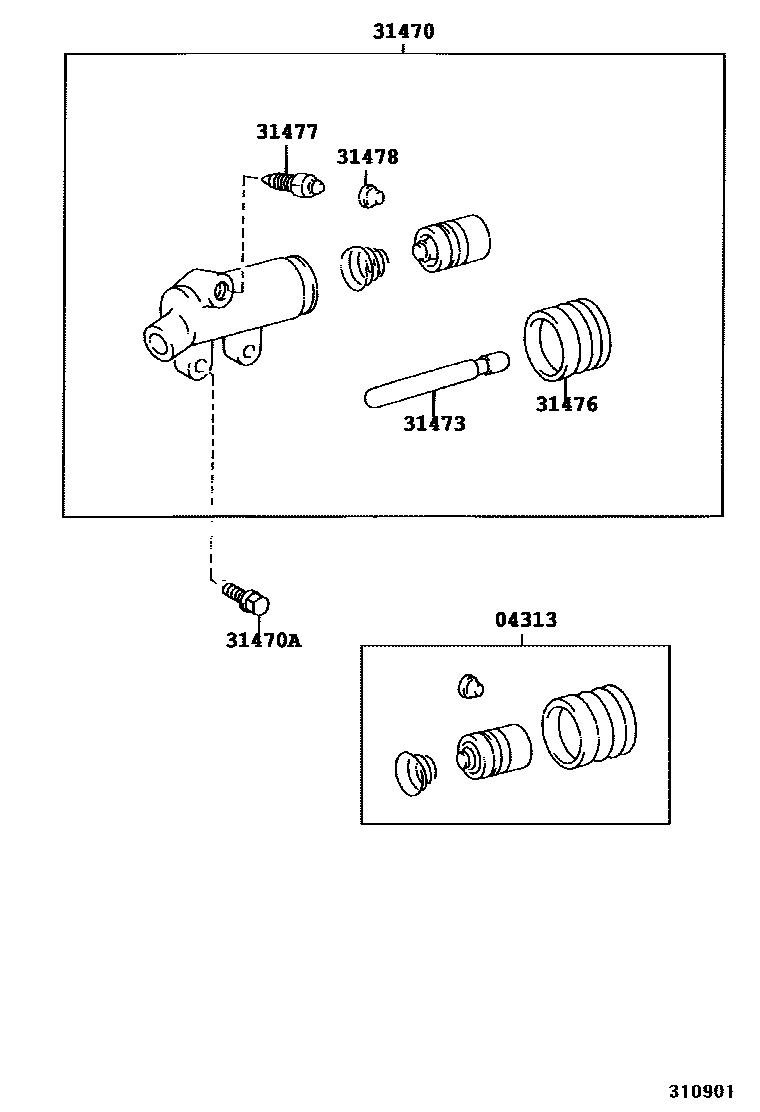 3105 — CLUTCH RELEASE CYLINDER