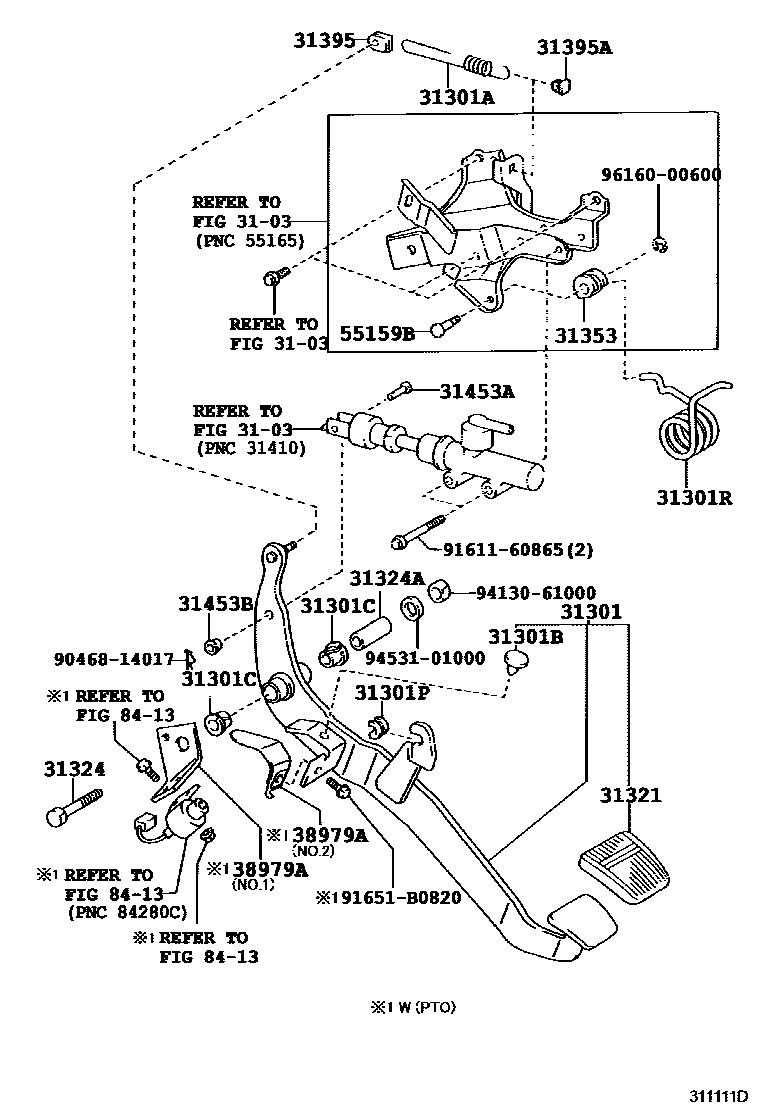 3102 — CLUTCH PEDAL & FLEXIBLE HOSE