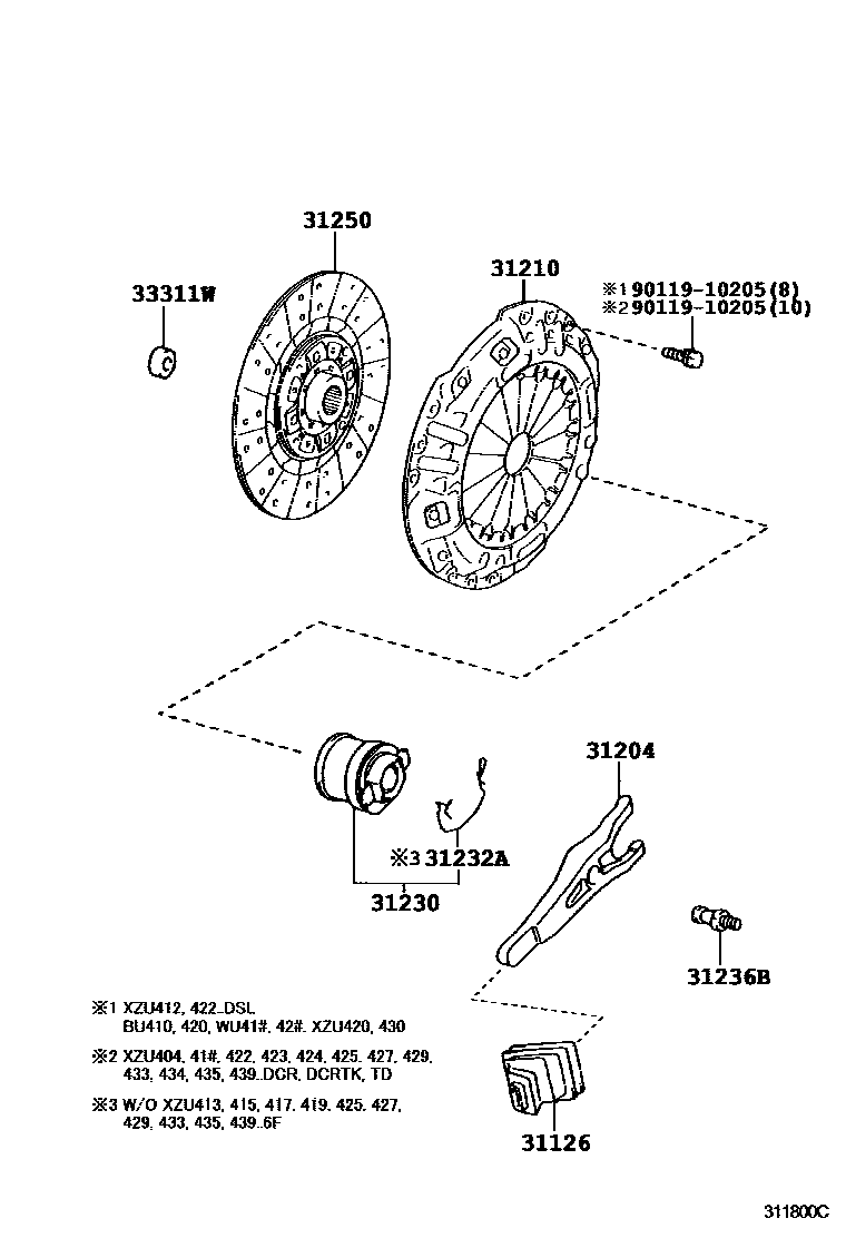 3101 — CLUTCH & RELEASE FORK