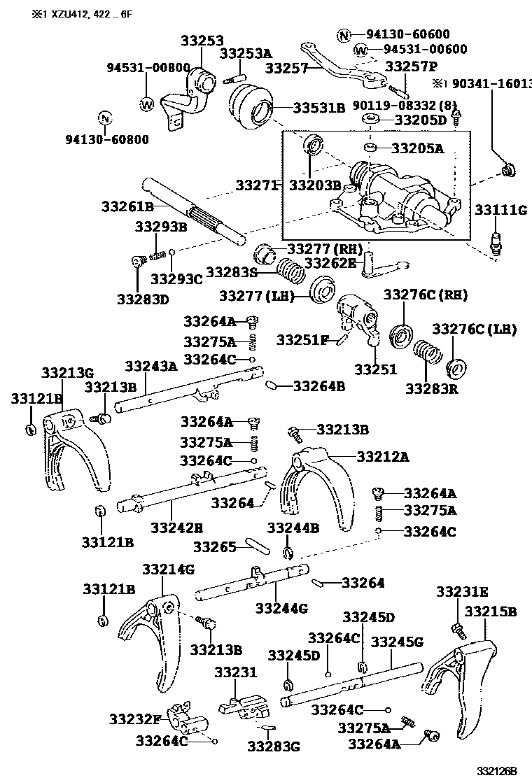3307 — GEAR SHIFT FORK & LEVER SHAFT (MTM)