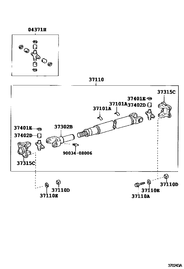 3701 — PROPELLER SHAFT & UNIVERSAL JOINT