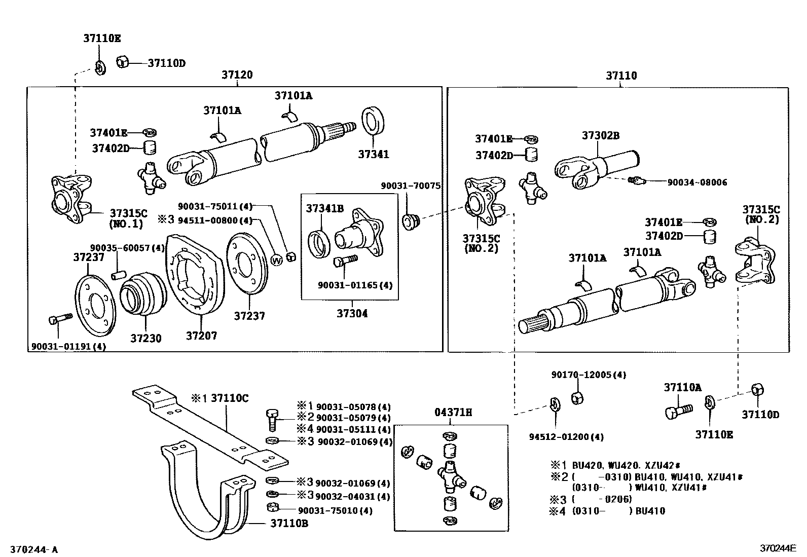 3701 — PROPELLER SHAFT & UNIVERSAL JOINT