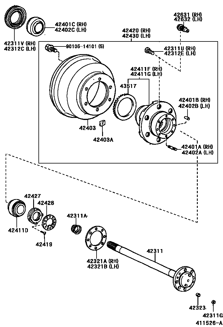 4102 — REAR AXLE SHAFT & HUB