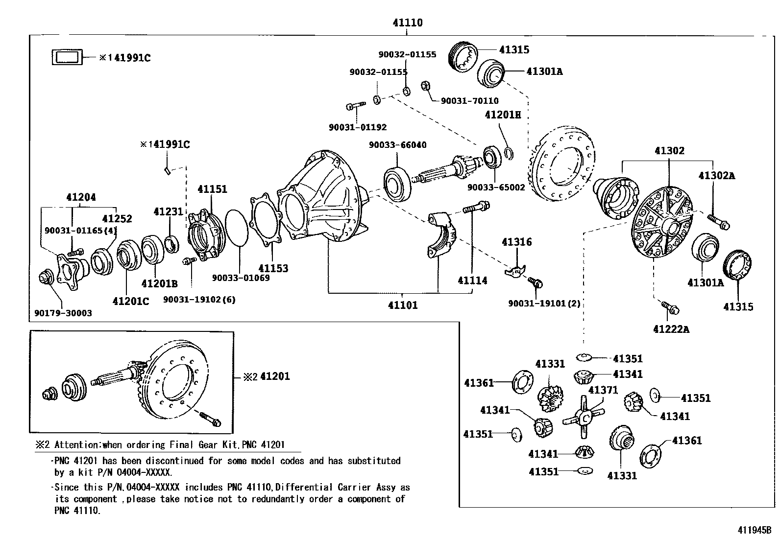 4101 — REAR AXLE HOUSING & DIFFERENTIAL