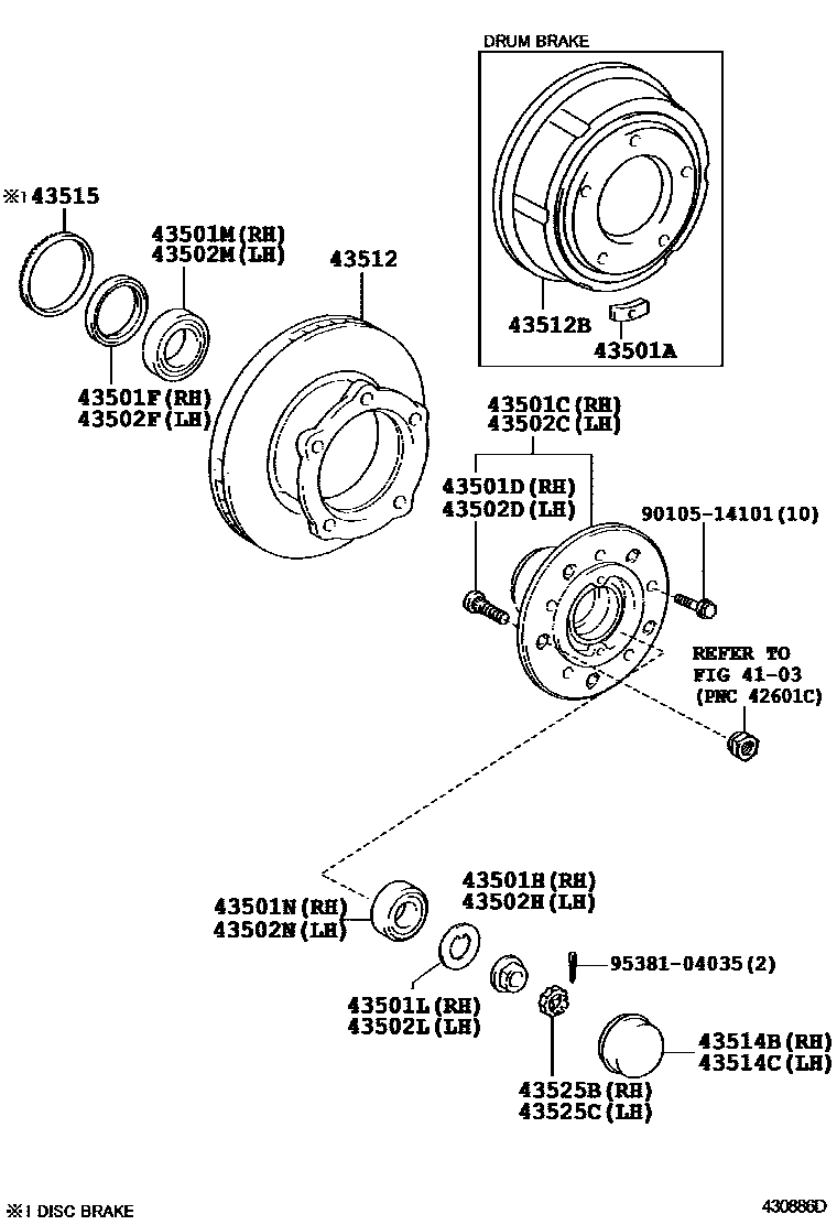 4303 — FRONT AXLE HUB