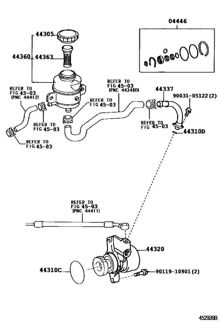 4502 — VANE PUMP & RESERVOIR (POWER STEERING)