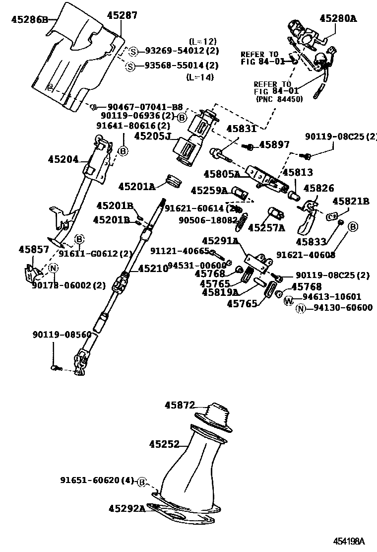 4501 — STEERING COLUMN & SHAFT