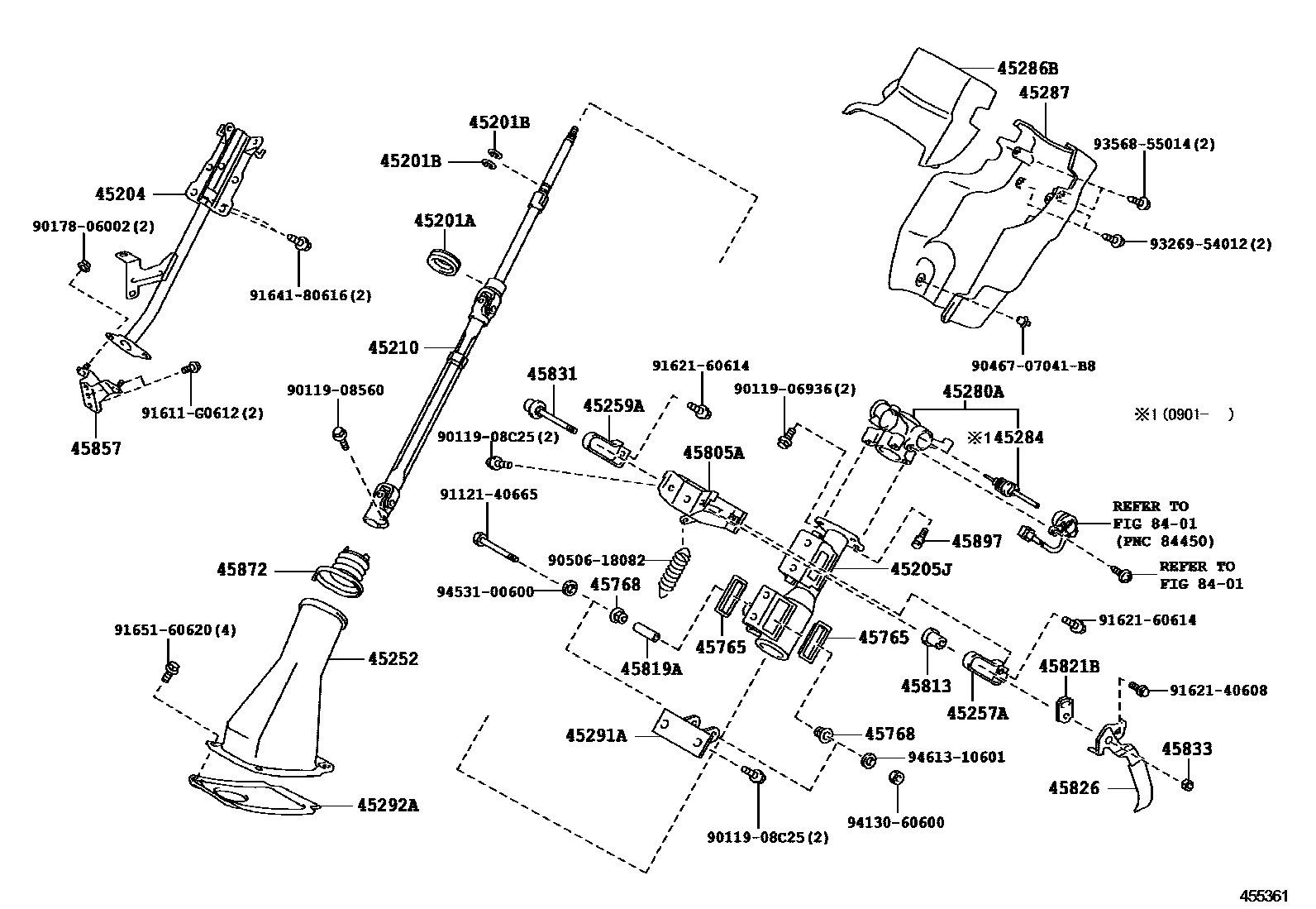 4501 — STEERING COLUMN & SHAFT