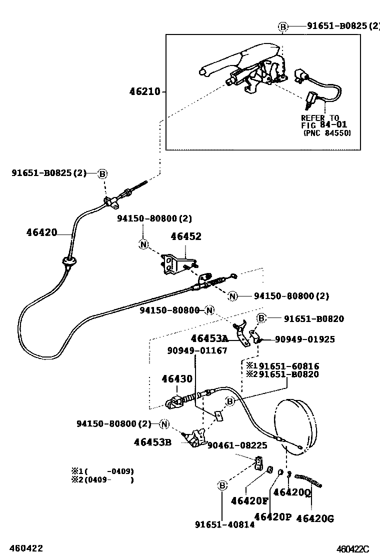 4601 — PARKING BRAKE & CABLE