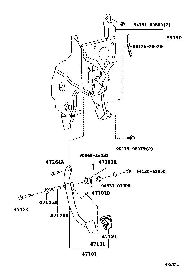 4701 — BRAKE PEDAL & BRACKET