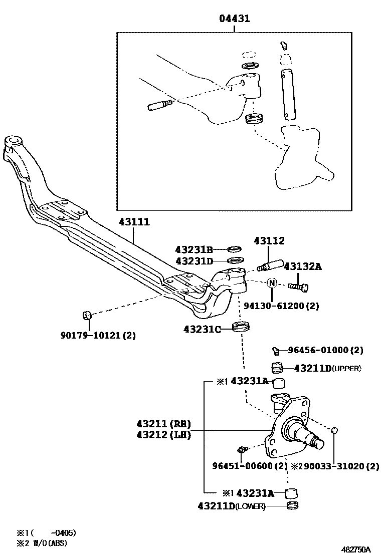 4802 — FRONT AXLE ARM & STEERING KNUCKLE