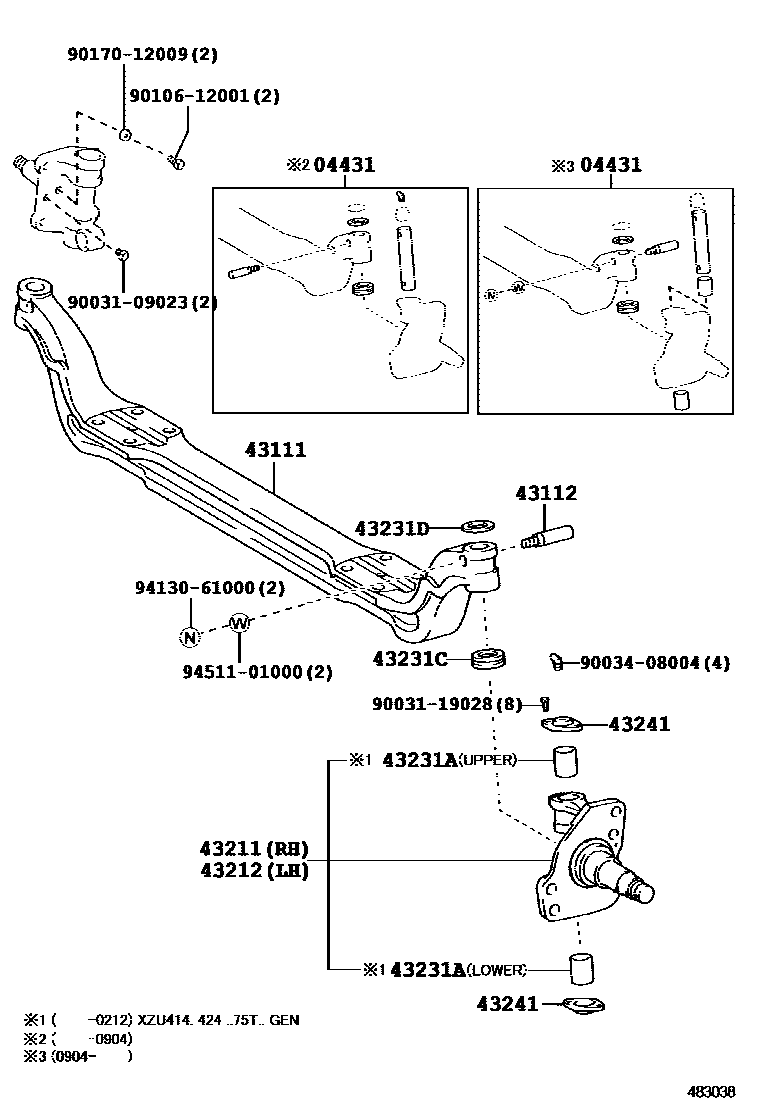 4802 — FRONT AXLE ARM & STEERING KNUCKLE