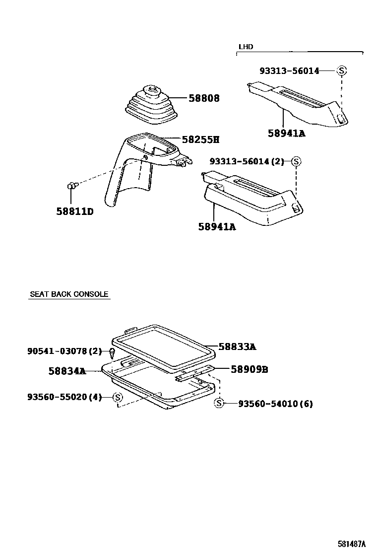 5855 — CONSOLE BOX & BRACKET