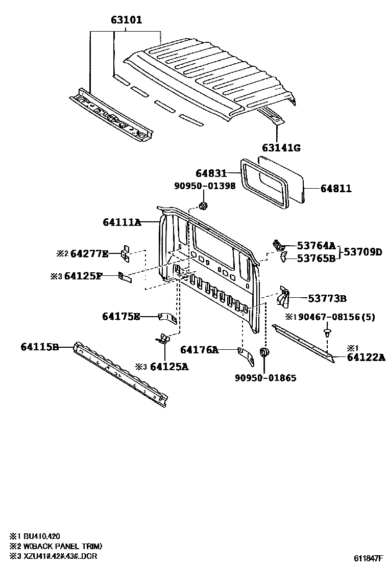 6153 — ROOF PANEL & BACK PANEL