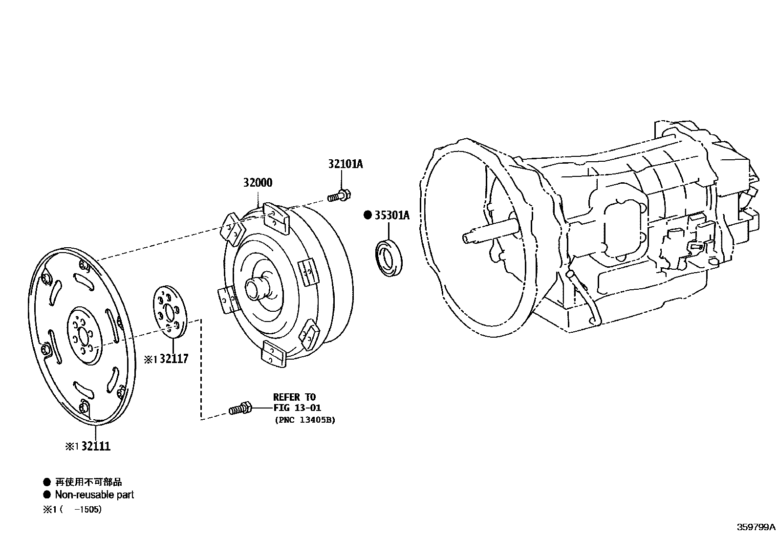 3502 — TORQUE CONVERTER, FRONT OIL PUMP & CHAIN (ATM)