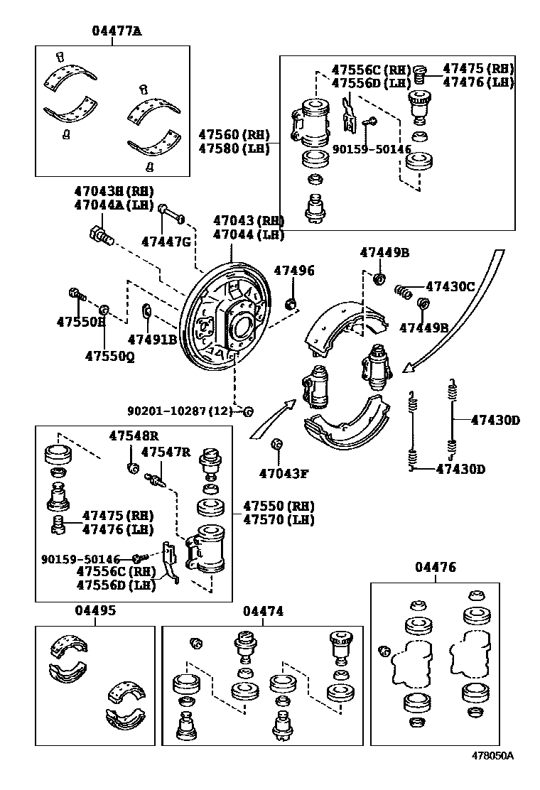 4706 — REAR DRUM BRAKE WHEEL CYLINDER & BACKING PLATE