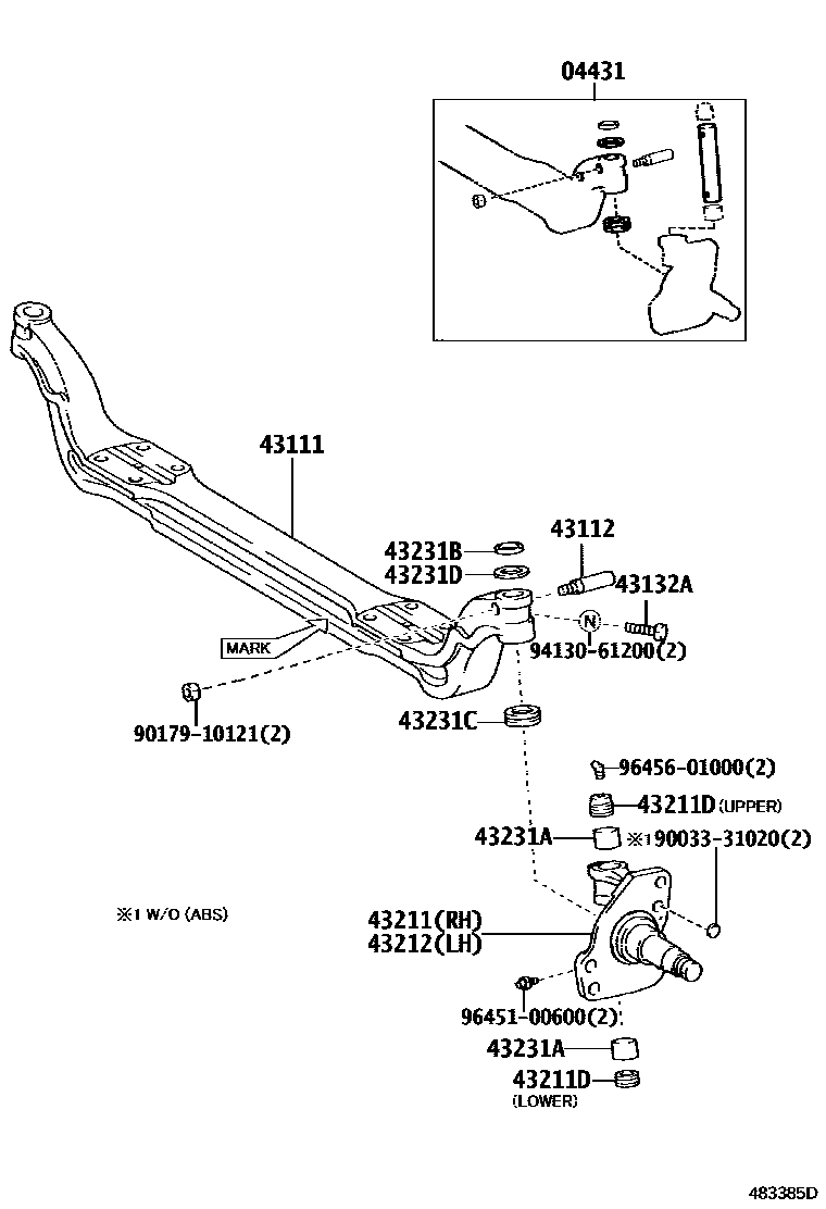 4802 — FRONT AXLE ARM & STEERING KNUCKLE