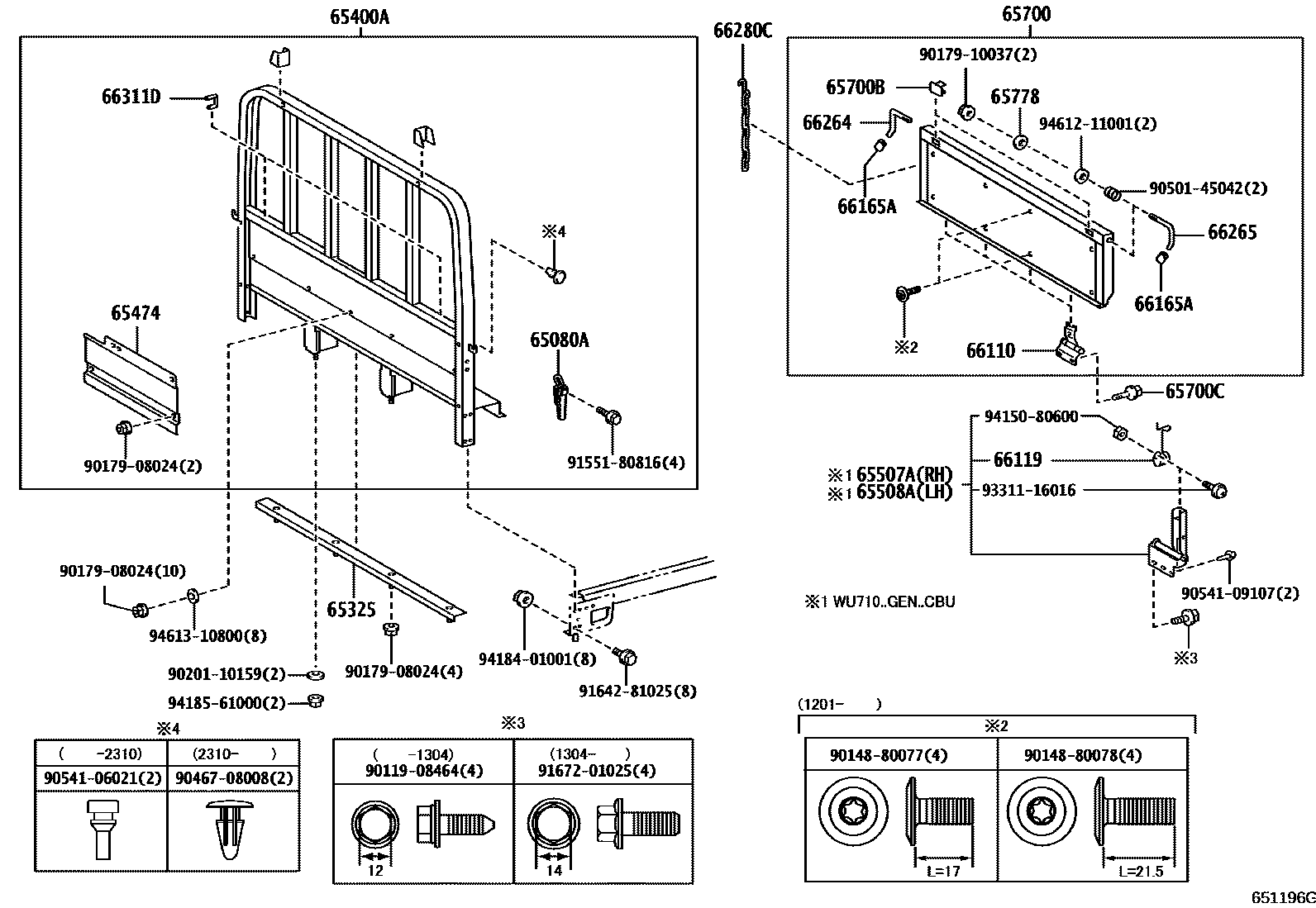 6553 — REAR BODY GUARD FRAME & TAIL GATE