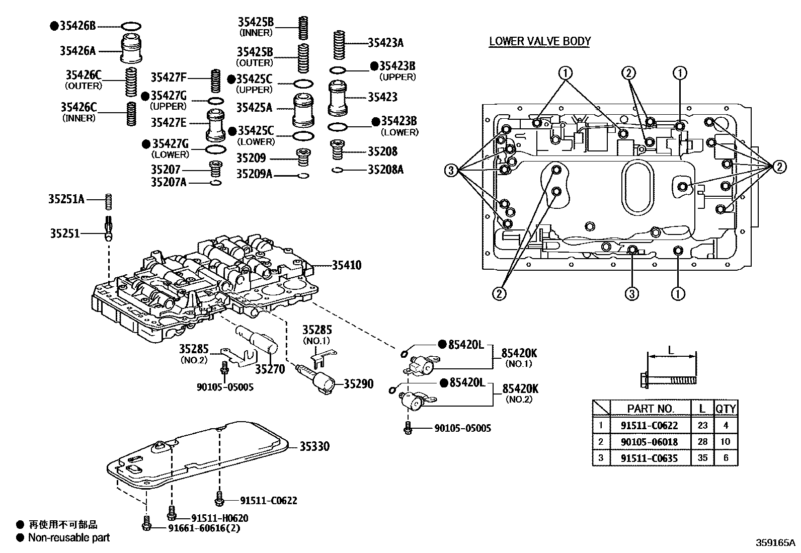 3512 — VALVE BODY & OIL STRAINER (ATM)