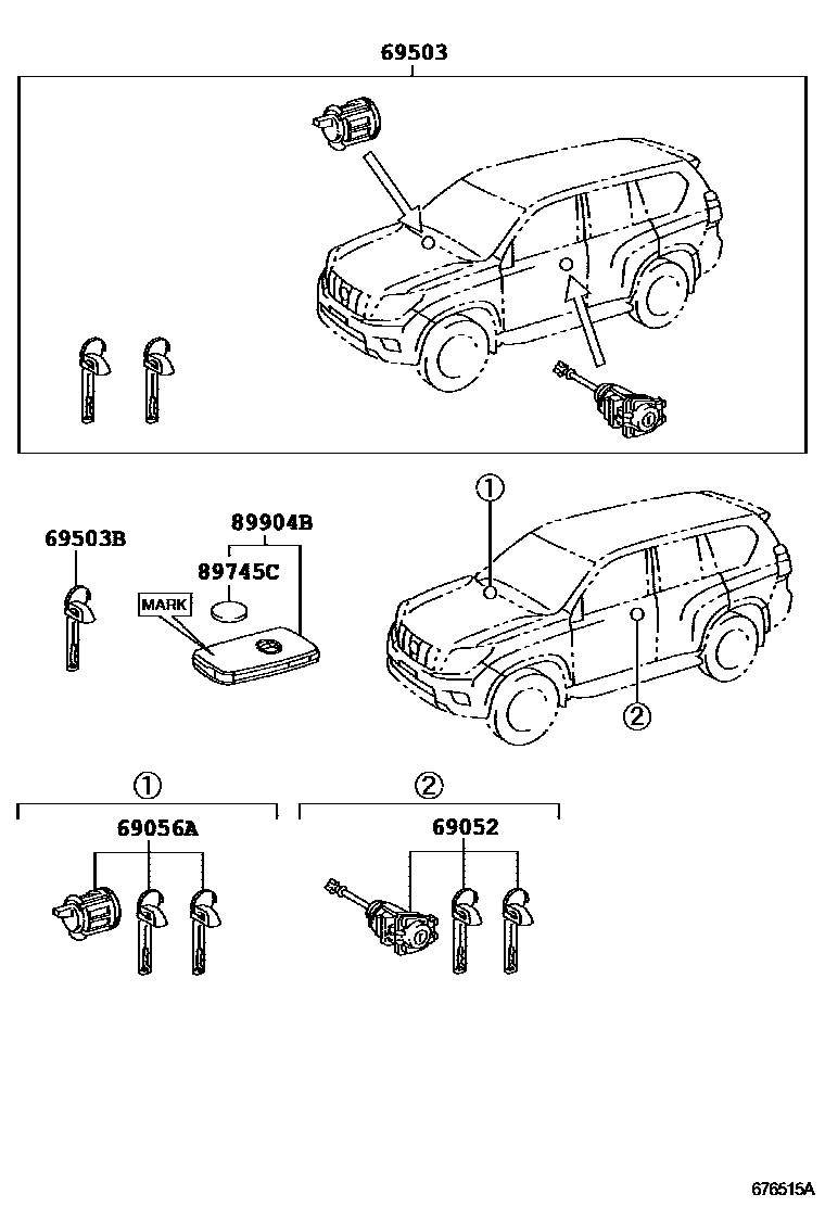 6765 — LOCK CYLINDER SET
