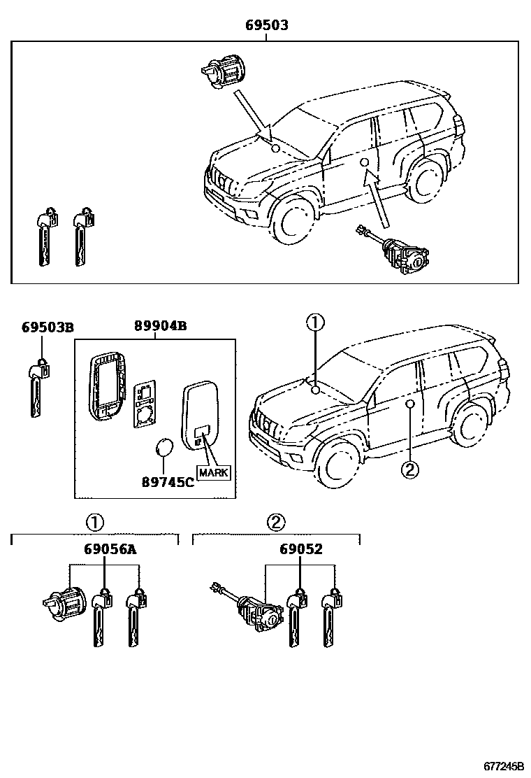 6765 — LOCK CYLINDER SET