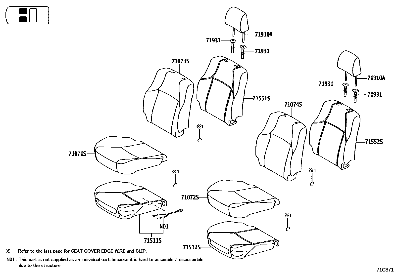 7151 — SEAT & SEAT TRACK