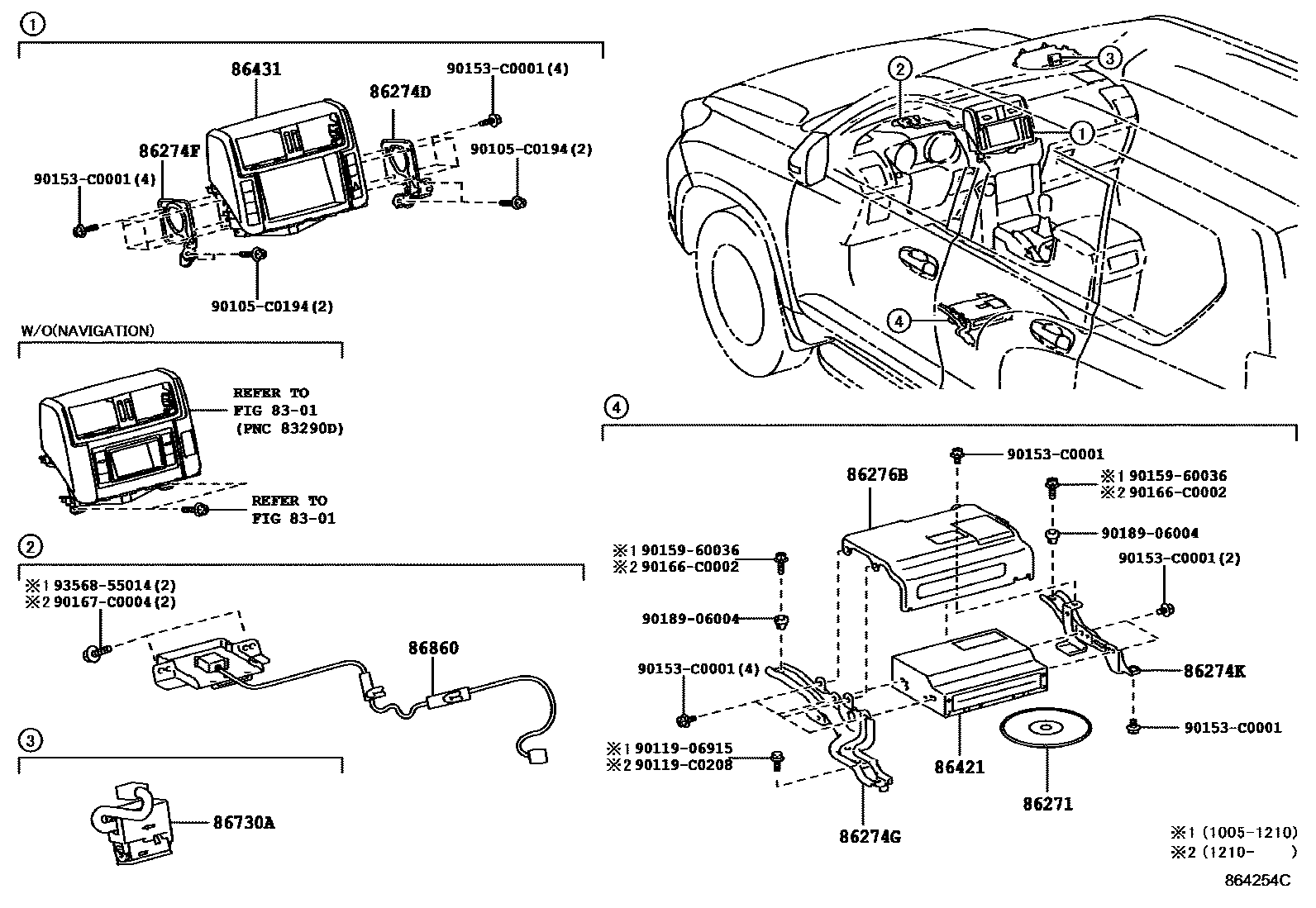 8603 — NAVIGATION & FRONT MONITOR DISPLAY