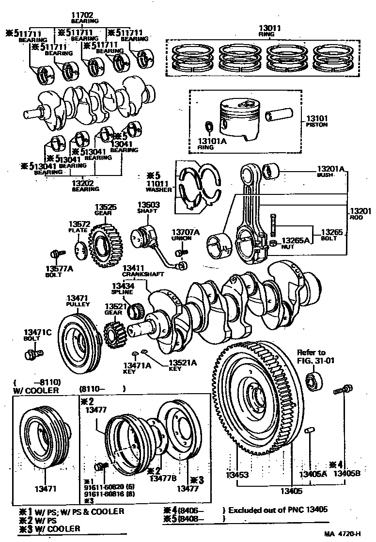 1301 — CRANKSHAFT & PISTON